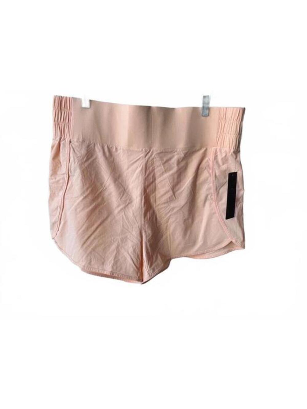 Light Pink Athletic Shorts with Elastic Waistband